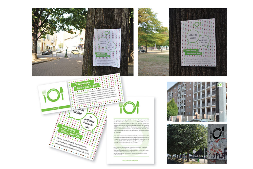 Brochure, affissioni e stencil per il concorso Log-in di Coltivazioni Sociali Urbane