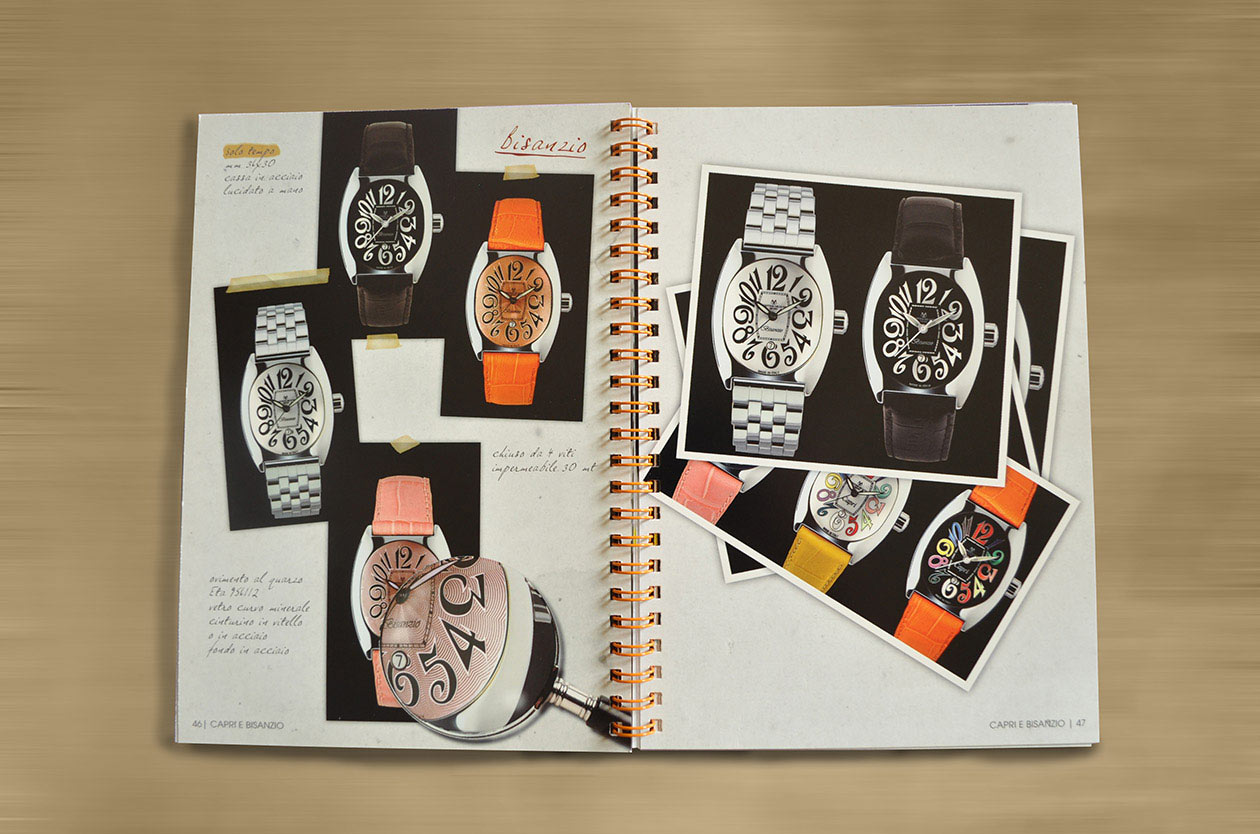 Catalogo Time Style pagina Capri e Bisanzio, particolare lente